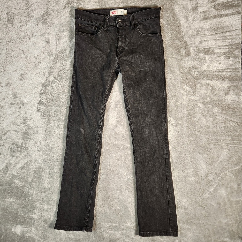 Levi's 511 Jeans Women's 16 Reg 28X28‎ Black Ankle Stretch Slim Denim